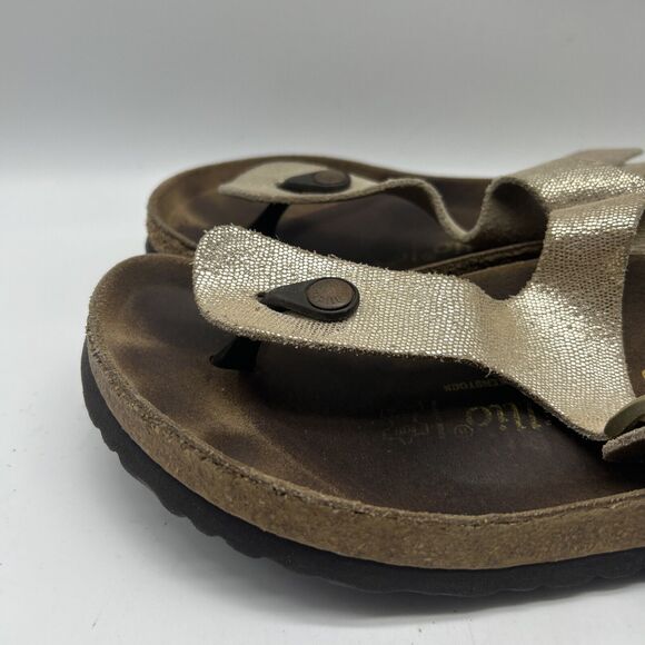 Birkenstock Sandals Womens 41 Papillion Gizeh Glitter Flip Flops‎ - Picture 10 of 14